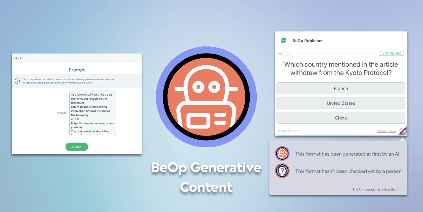 BeOp unveils its revolutionary new feature: AI-powered auto-generated quizzes